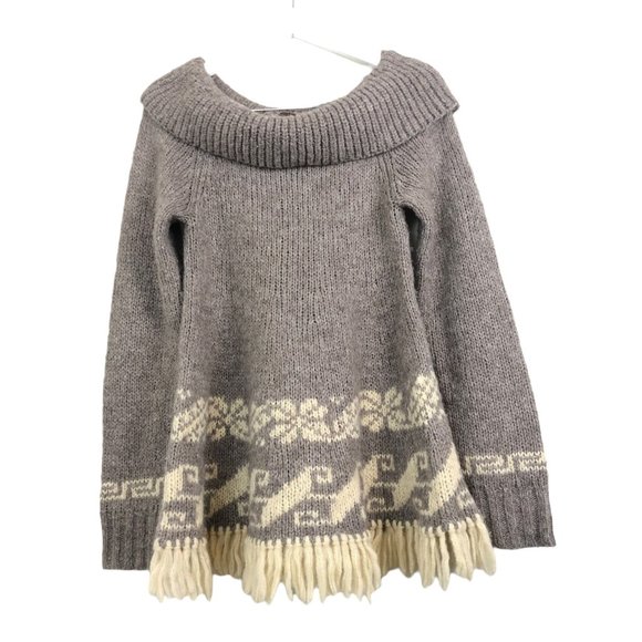 Free People Sweaters - Free People Wool Blend Fringe Tunic Sweater